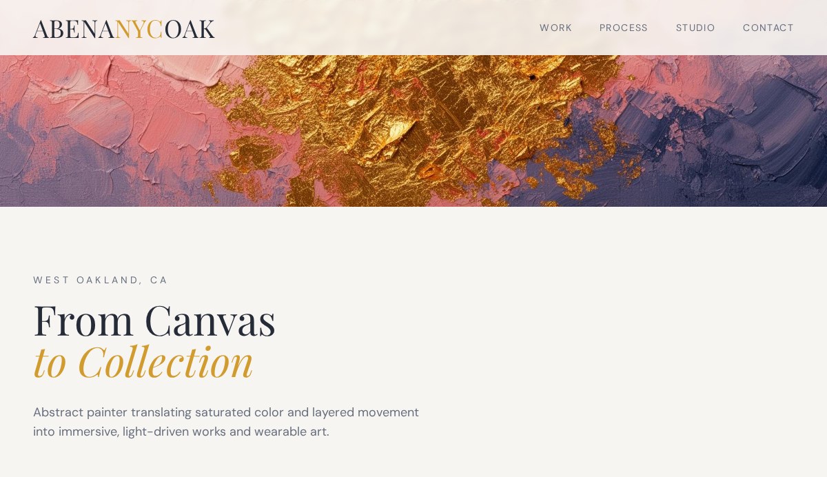 Canvas to Collection — website preview